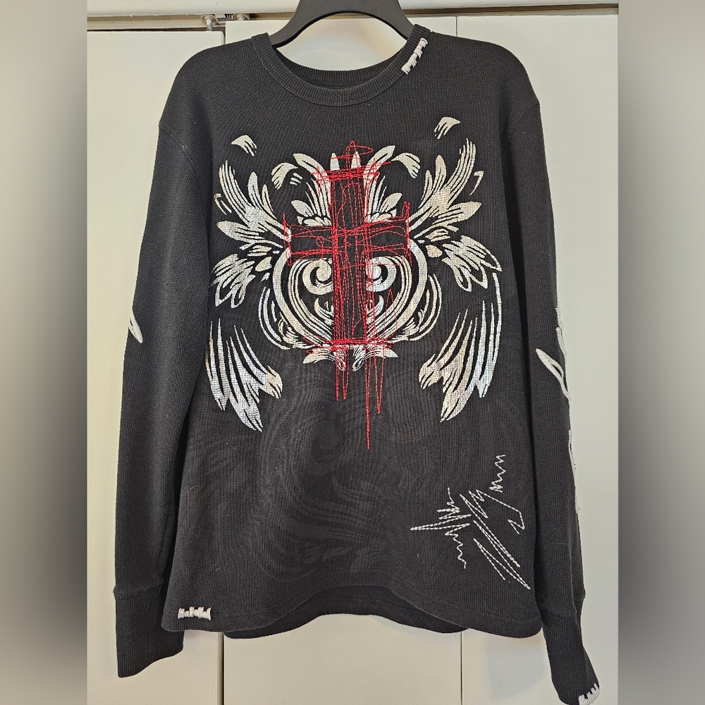 Rebel Spirit Black Graphic Shirt